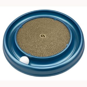 Pet Turbo Scratcher – Cat Toy with Ball Track and Scratcher Pad