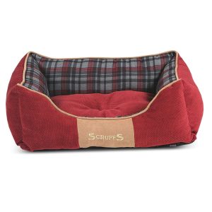 Cozy Red Scruffs Highland Box Bed for Small Pets